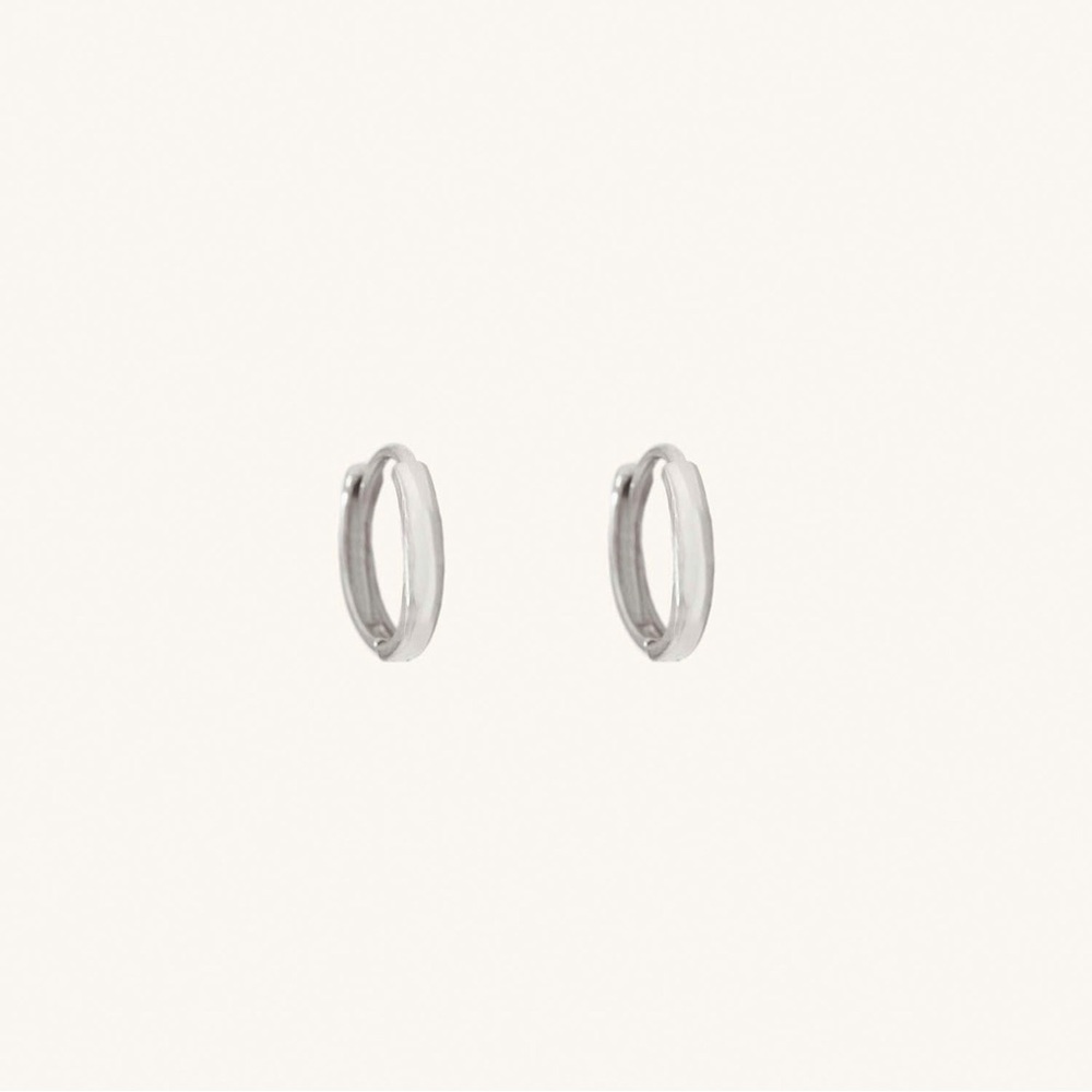 Mejuri Mini Hoops 14k White Gold Earrings 10mm